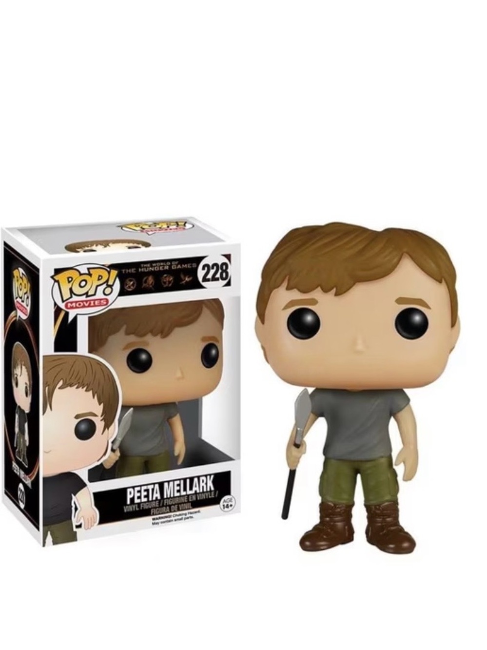 Funko Pop! Movies Peeta Mellark Vinyl Figure - Brown Hair, Green Outfit - Picture 7 of 9